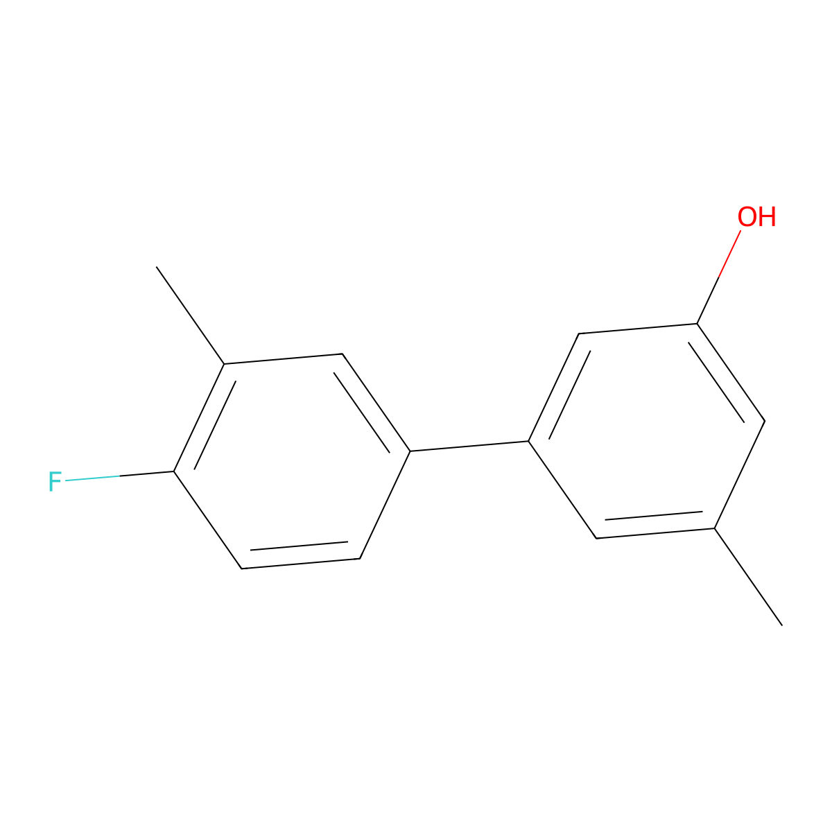 5-(4-Fluoro-3-methylphenyl)-3-methylphenol molecular structure, CAS 1261922-95-5