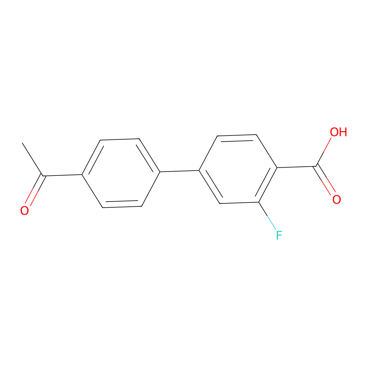 4-(4-Acetylphenyl)-2-fluorobenzoic acid molecular structure, CAS 1261922-98-8