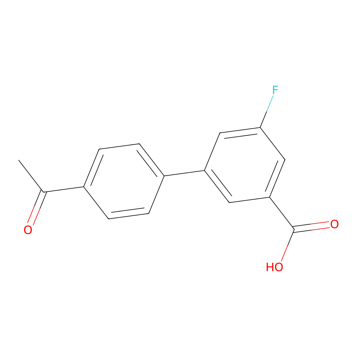 3-(4-Acetylphenyl)-5-fluorobenzoic acid molecular structure, CAS 1261923-14-1