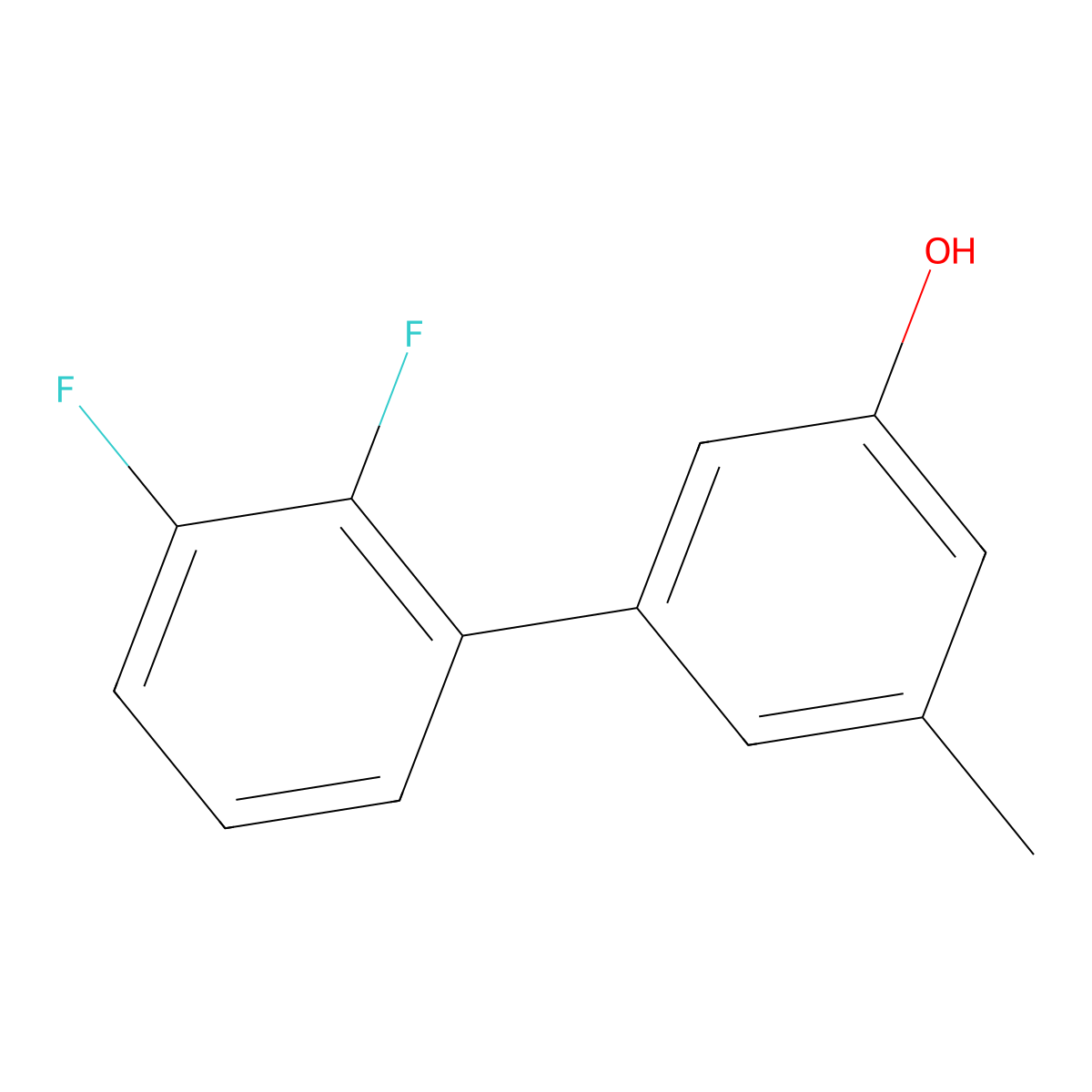 5-(2,3-Difluorophenyl)-3-methylphenol molecular structure, CAS 1261923-21-0