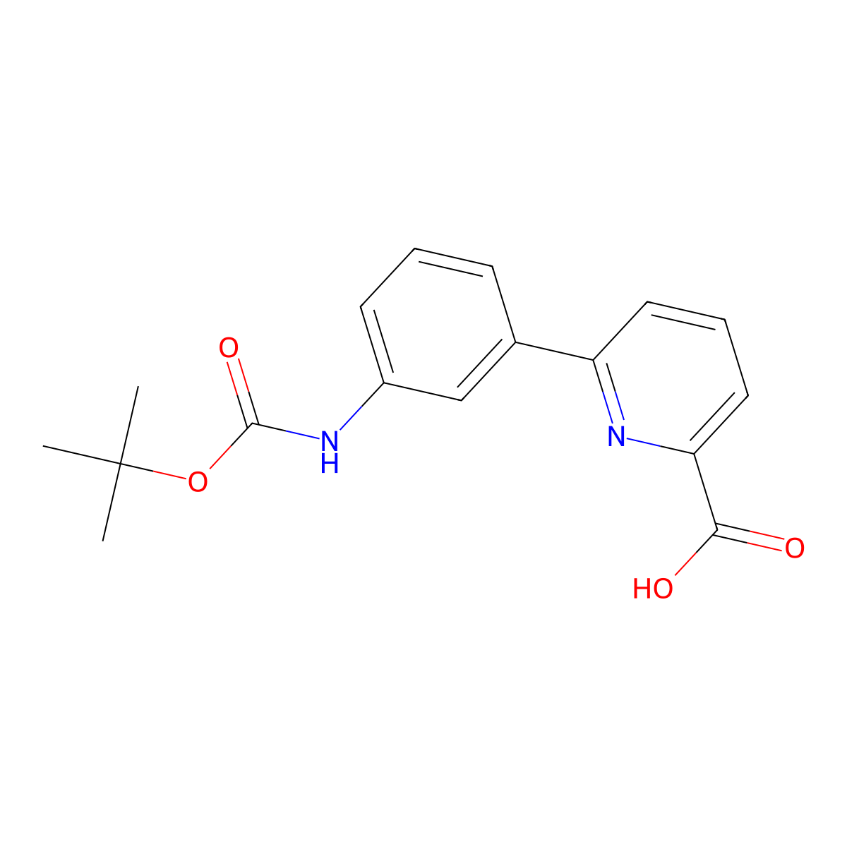 6-(3-BOC-Aminophenyl)picolinic acid molecular structure, CAS 1261923-56-1