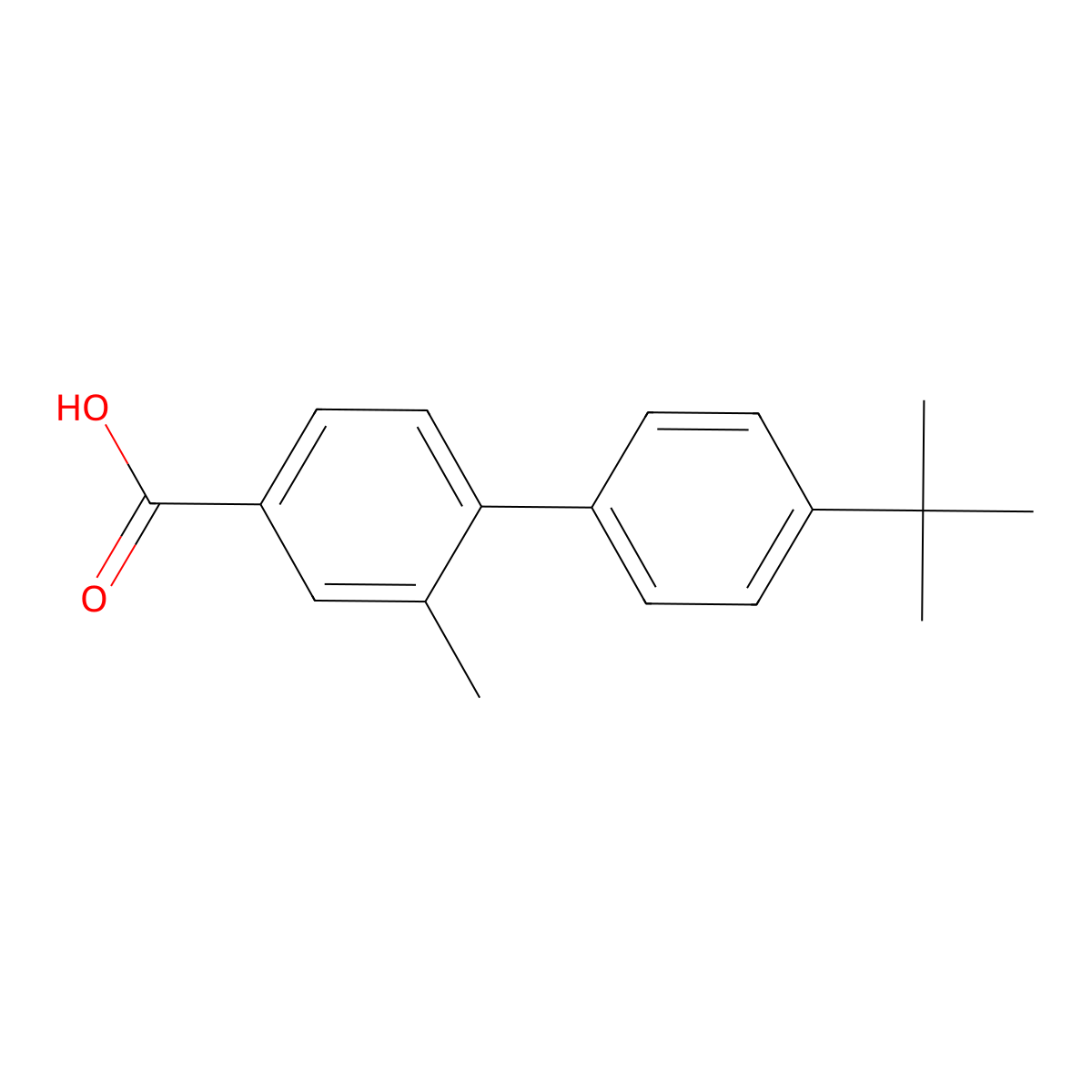 3-Methyl-4-(4-T-butylphenyl)benzoic acid molecular structure, CAS 1261923-72-1