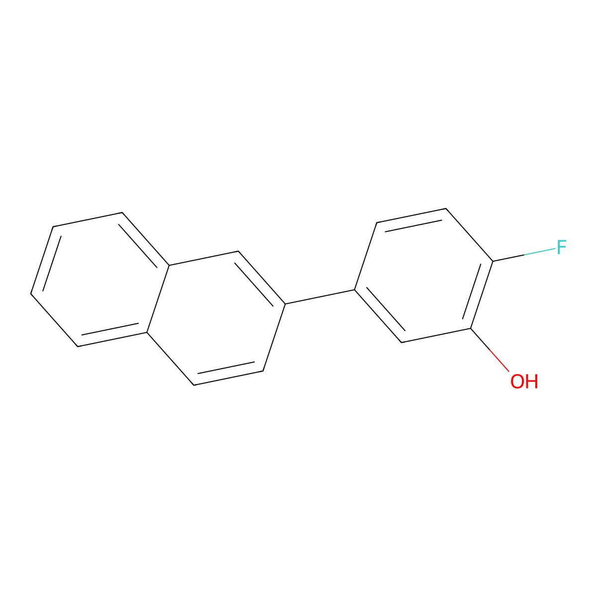 2-Fluoro-5-(naphthalen-2-YL)phenol molecular structure, CAS 1261923-87-8