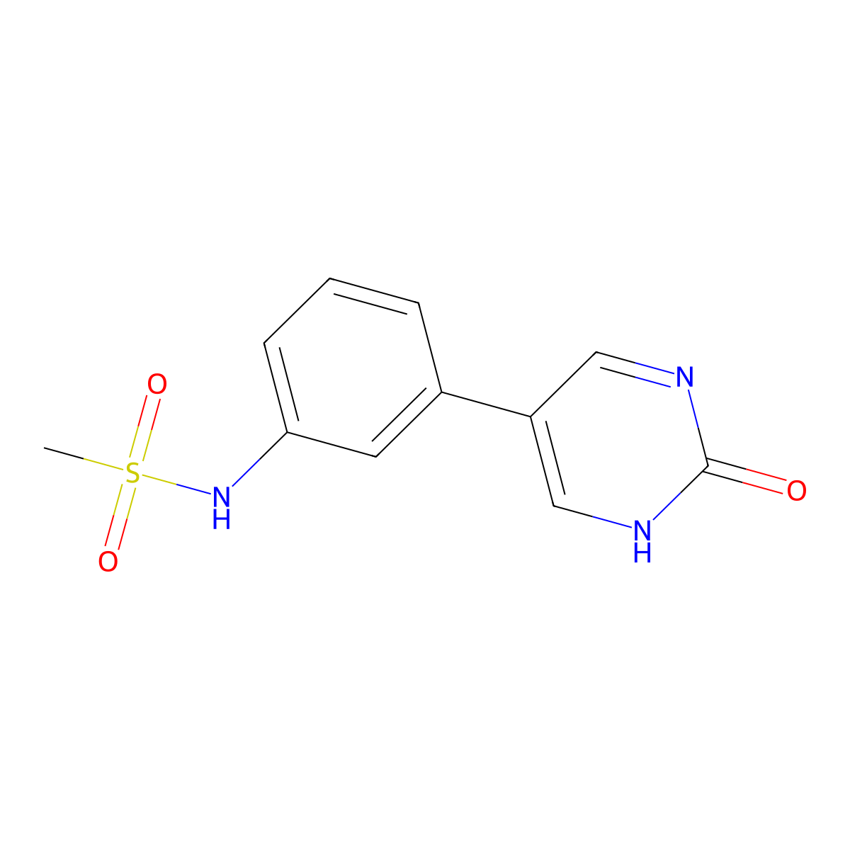 2-Hydroxy-5-(3-methylsulfonylaminophenyl)pyrimidine molecular structure, CAS 1261924-18-8