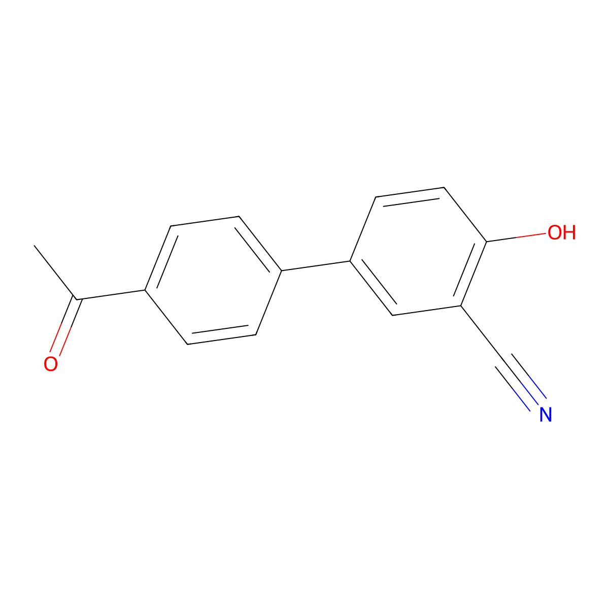 4-(4-Acetylphenyl)-2-cyanophenol molecular structure, CAS 1261924-20-2