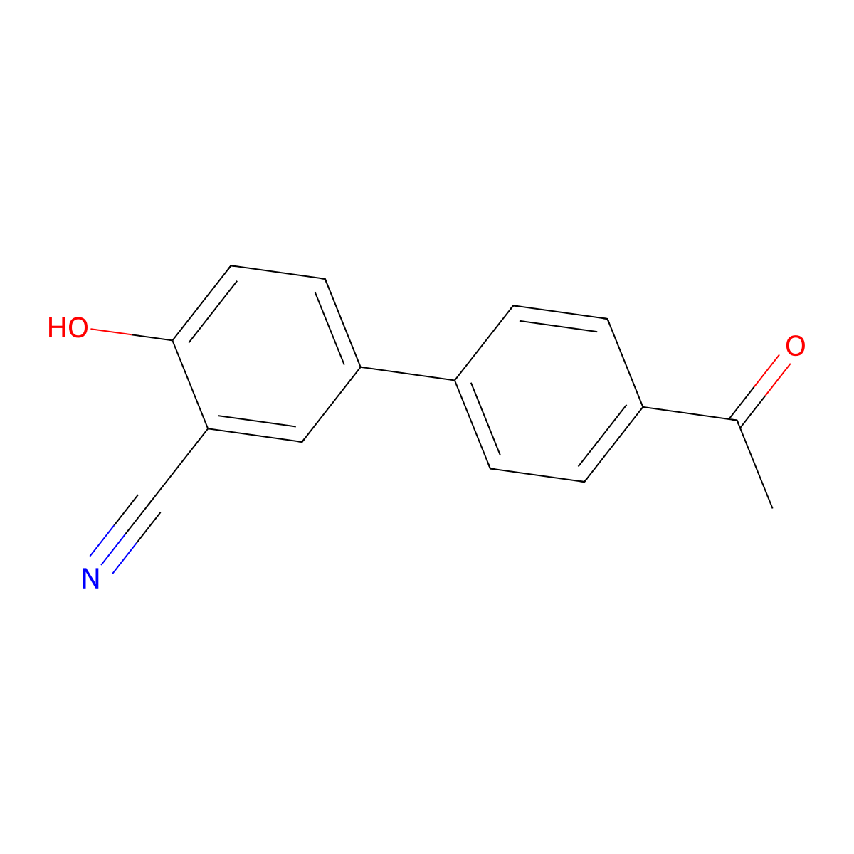4-(4-Acetylphenyl)-2-cyanophenol molecular structure, CAS 1261924-20-2