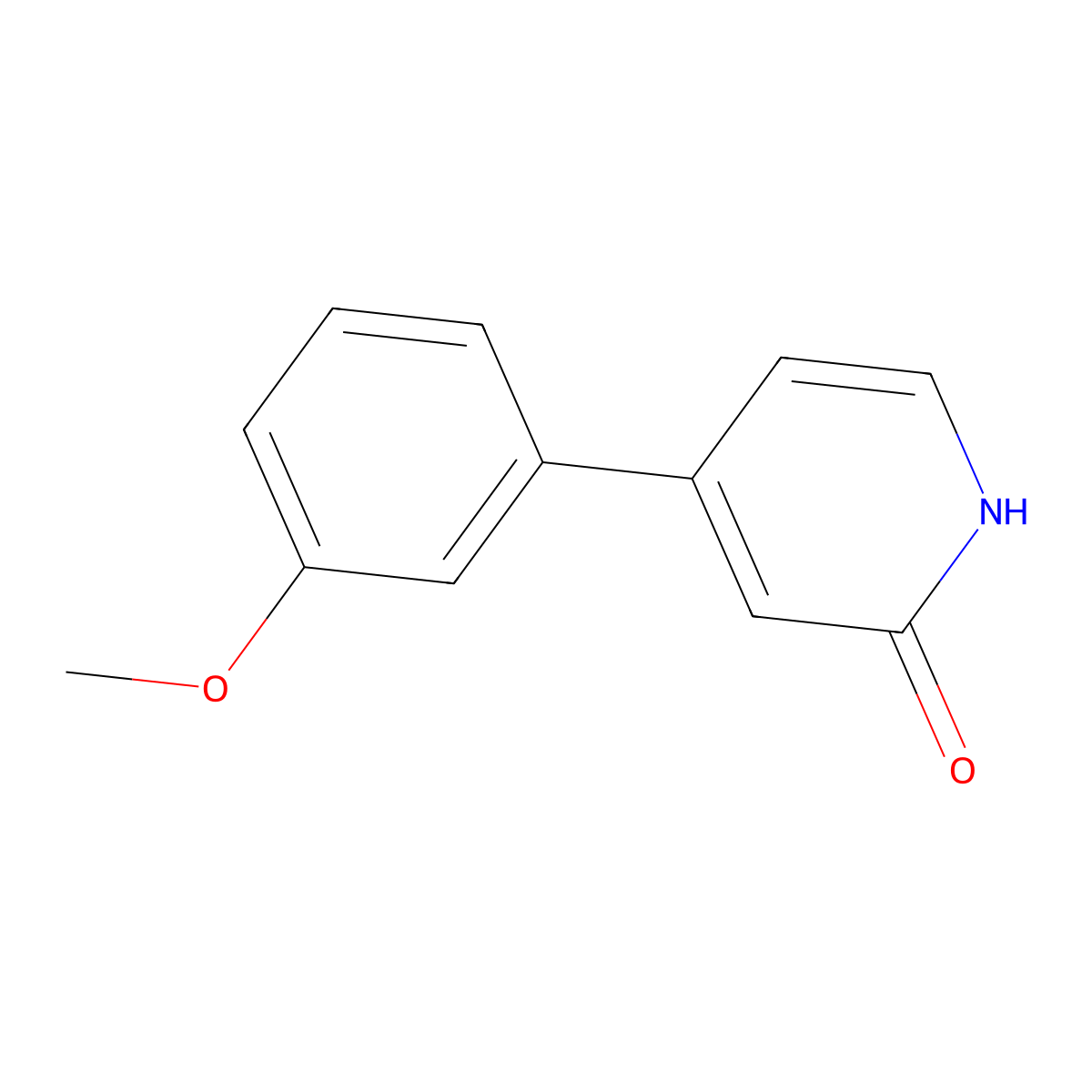 2-Hydroxy-4-(3-methoxyphenyl)pyridine molecular structure, CAS 1261924-25-7
