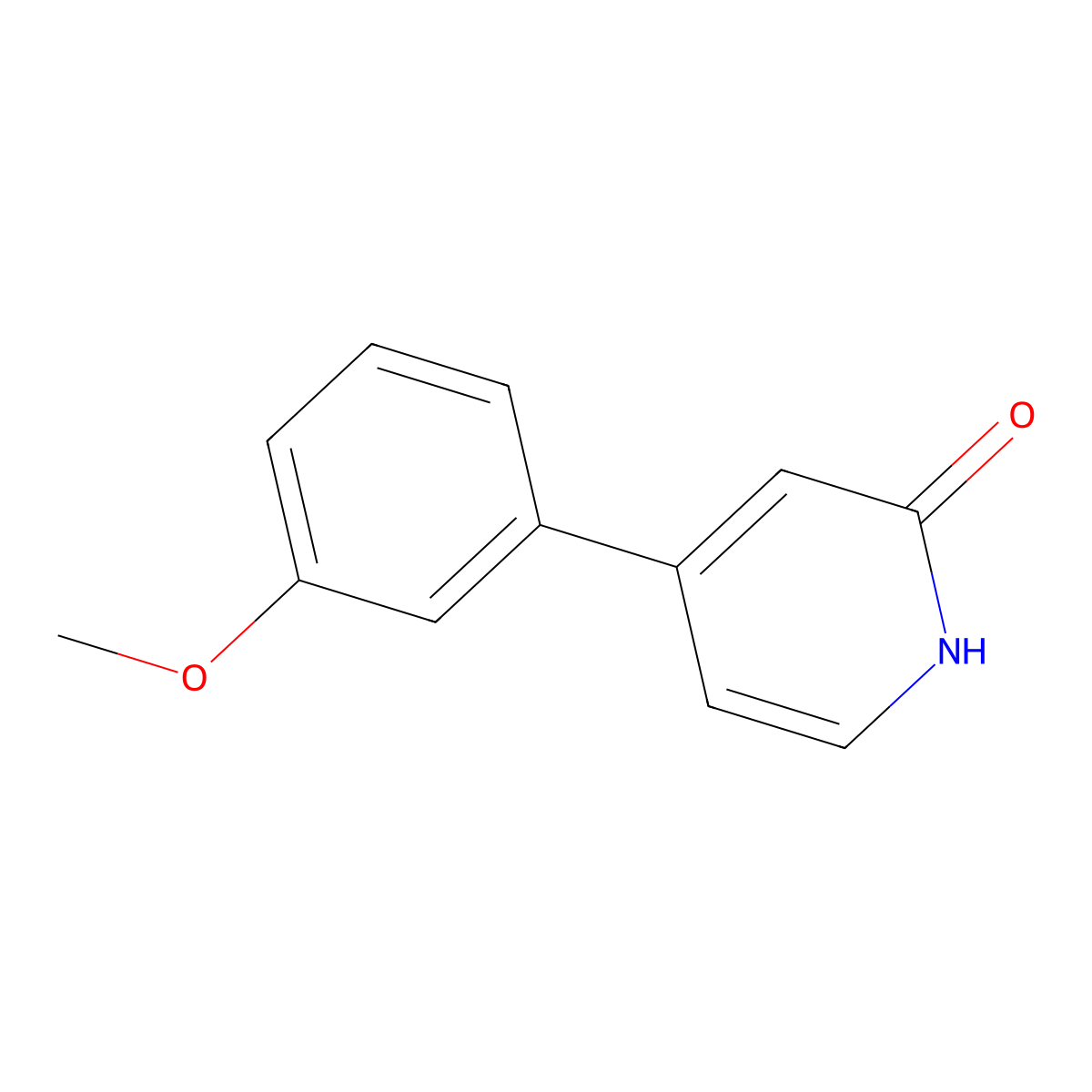 2-Hydroxy-4-(3-methoxyphenyl)pyridine molecular structure, CAS 1261924-25-7