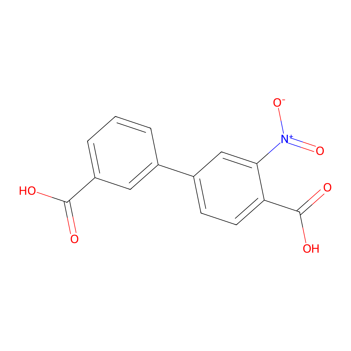 4-(3-Carboxyphenyl)-2-nitrobenzoic acid molecular structure, CAS 1261924-35-9