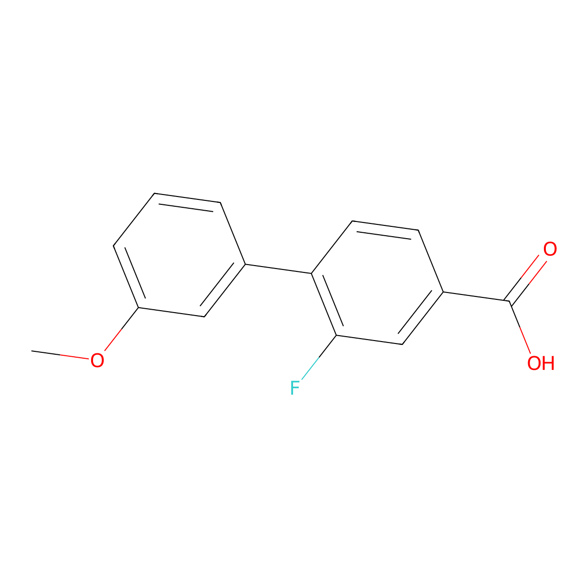 3-Fluoro-4-(3-methoxyphenyl)benzoic acid molecular structure, CAS 1261924-36-0