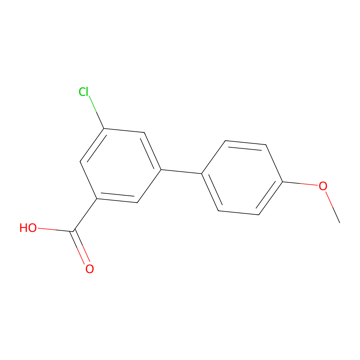 5-Chloro-3-(4-methoxyphenyl)benzoic acid molecular structure, CAS 1261924-46-2