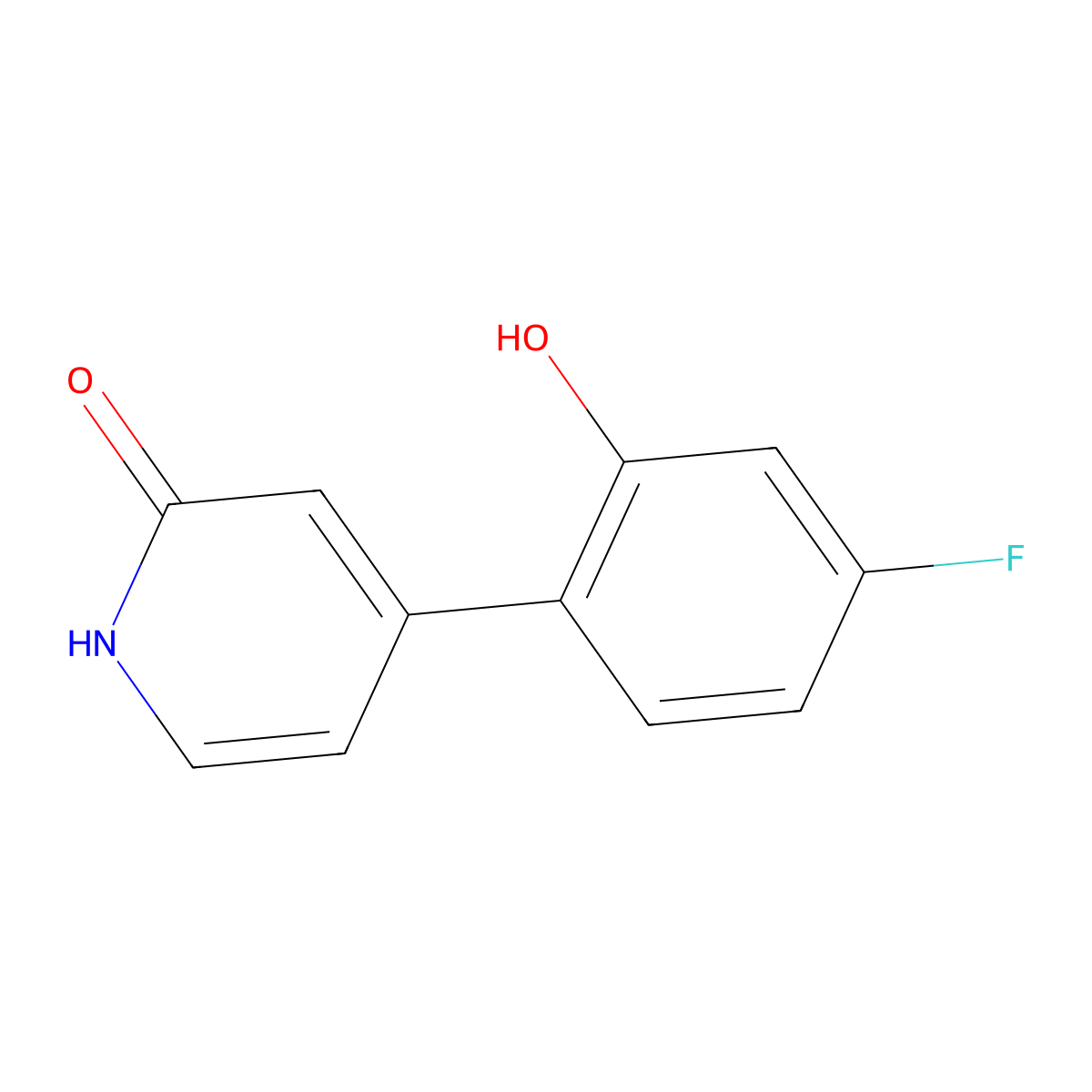 4-(4-Fluoro-2-hydroxyphenyl)pyridin-2(1H)-one molecular structure, CAS 1261924-59-7