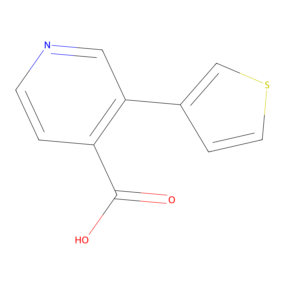 3-(Thiophen-3-YL)isonicotinic acid molecular structure, CAS 1261924-67-7