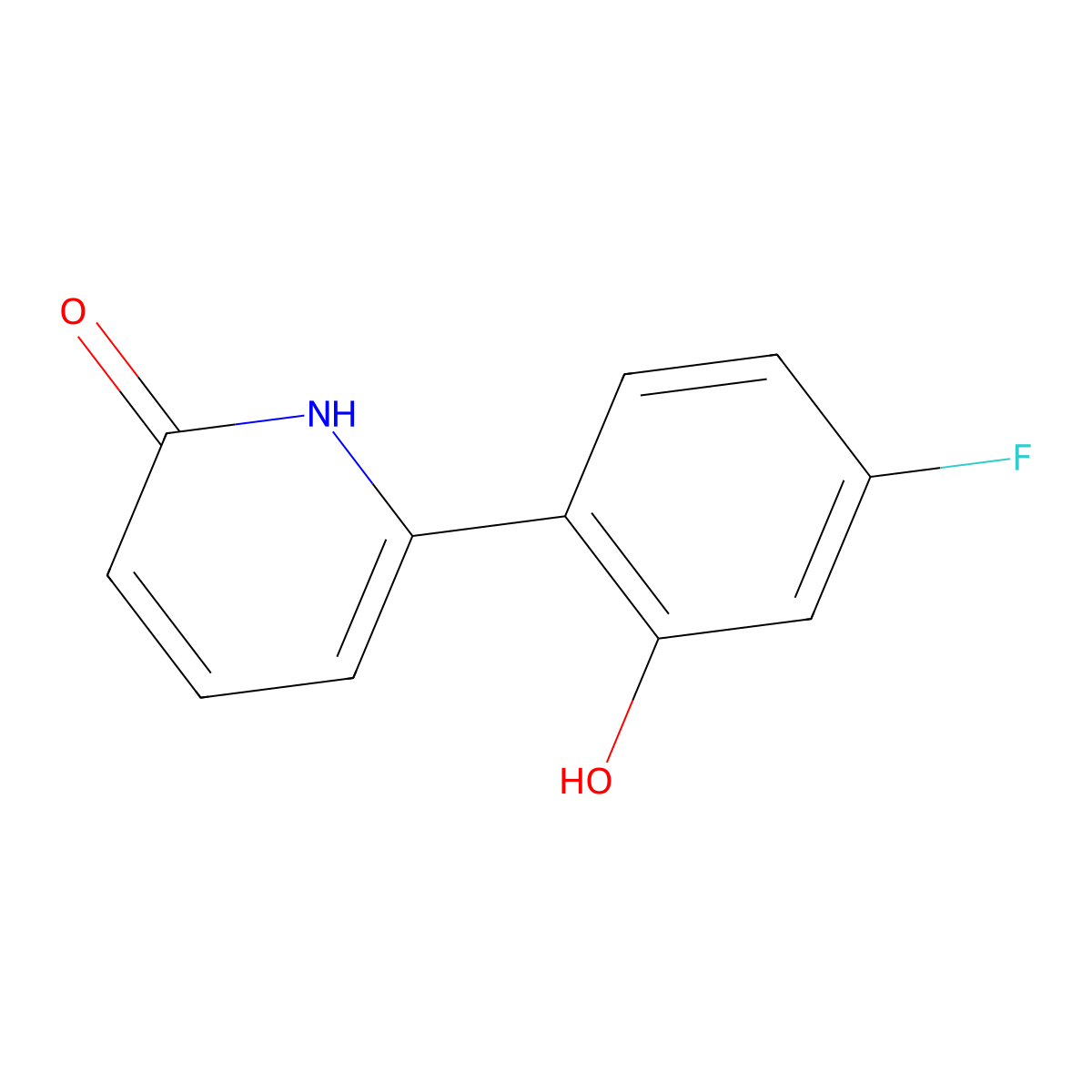 6-(4-Fluoro-2-hydroxyphenyl)pyridin-2(1H)-one molecular structure, CAS 1261924-70-2
