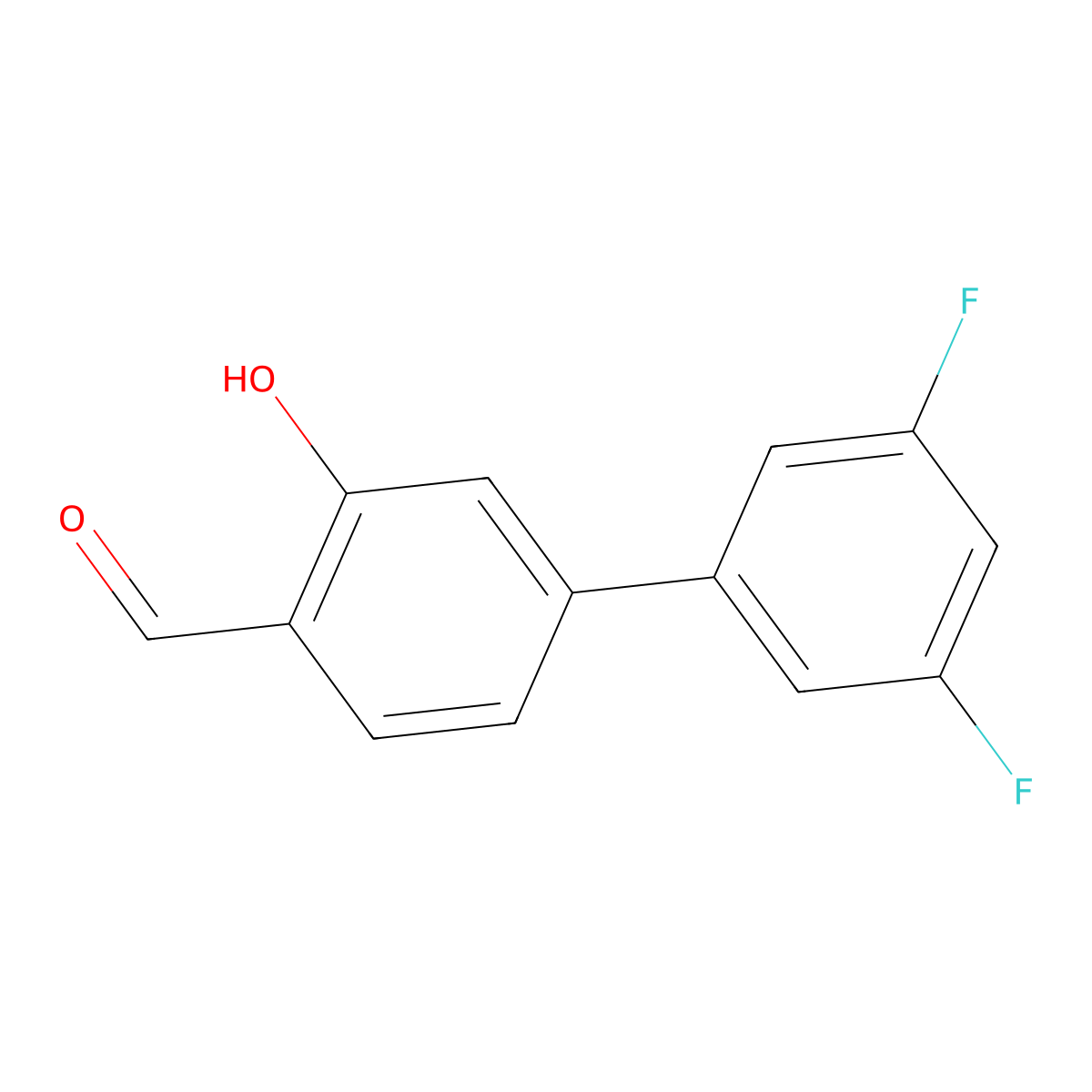 5-(3,5-Difluorophenyl)-2-formylphenol molecular structure, CAS 1261925-17-0