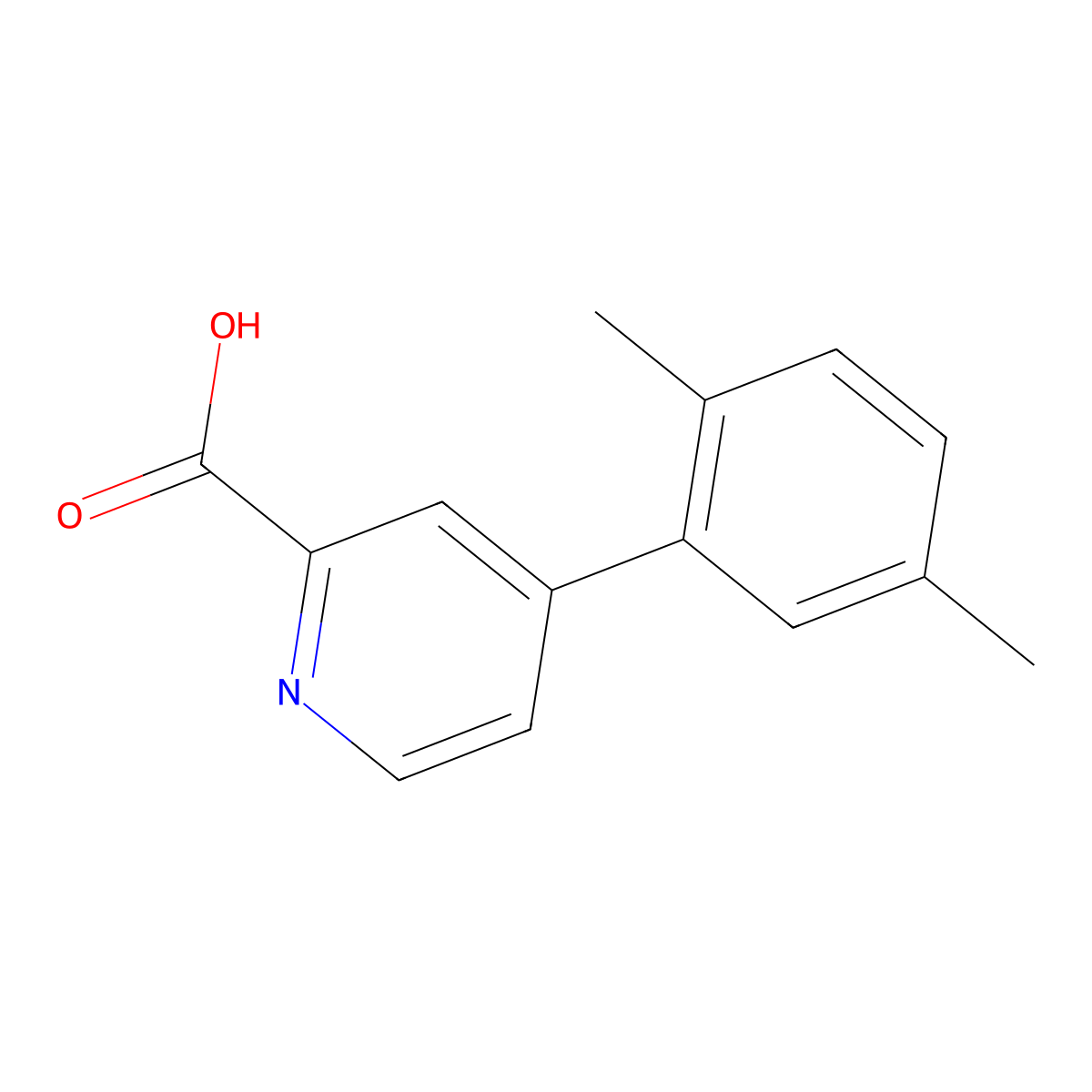 4-(2,5-Dimethylphenyl)picolinic acid molecular structure, CAS 1261925-98-7