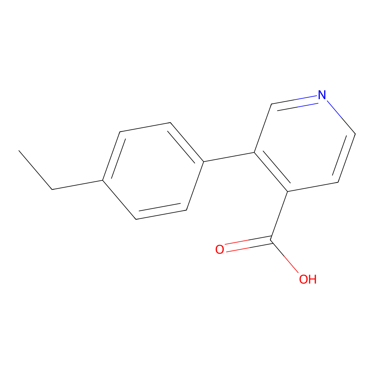 3-(4-Ethylphenyl)isonicotinic acid molecular structure, CAS 1261926-03-7