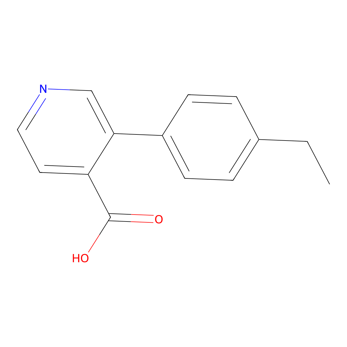 3-(4-Ethylphenyl)isonicotinic acid molecular structure, CAS 1261926-03-7