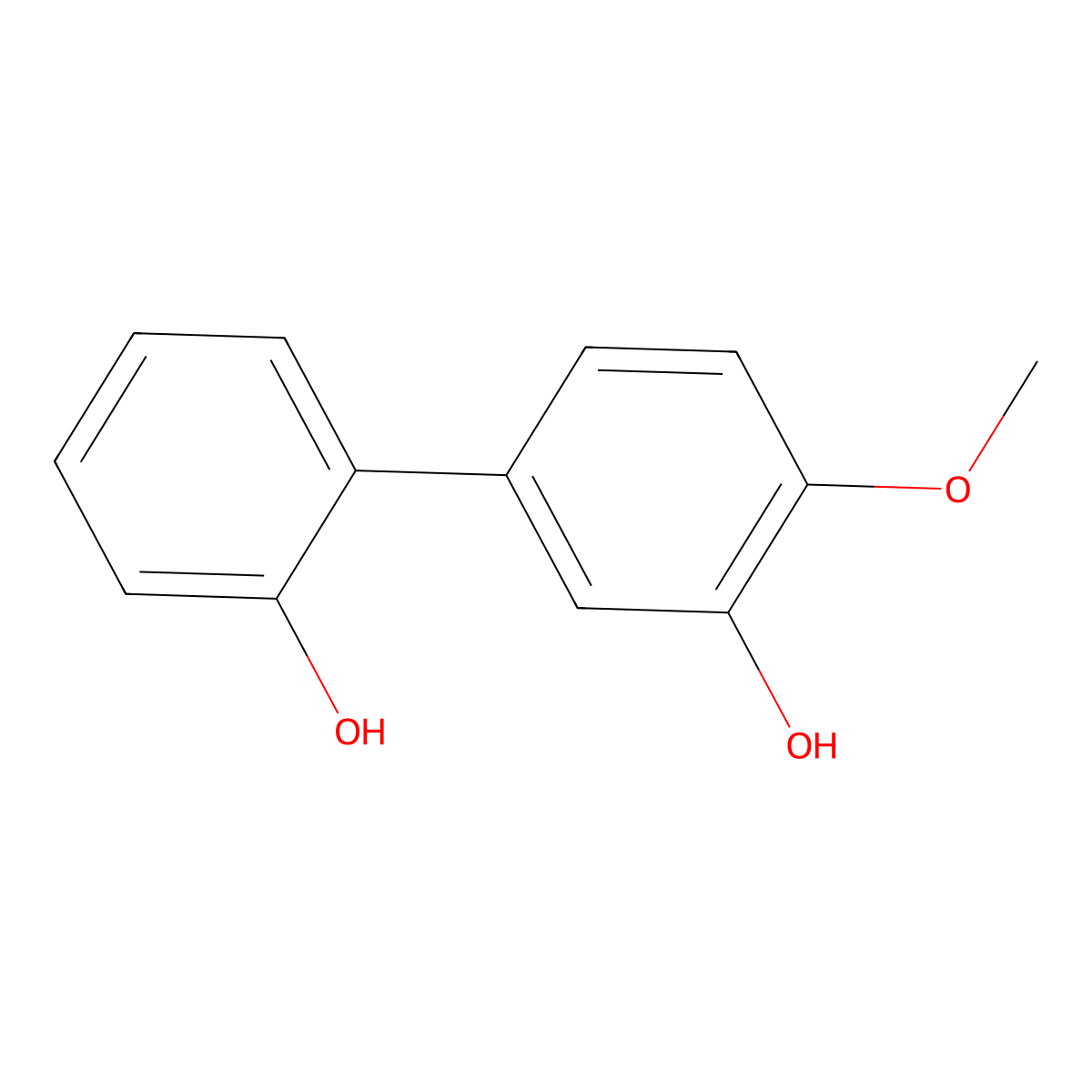 5-(2-Hydroxyphenyl)-2-methoxyphenol molecular structure, CAS 1261926-22-0