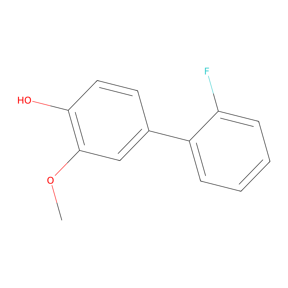4-(2-Fluorophenyl)-2-methoxyphenol molecular structure, CAS 1261926-34-4