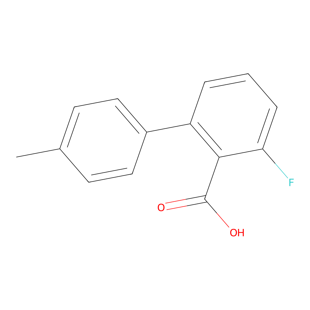 6-Fluoro-2-(4-methylphenyl)benzoic acid molecular structure, CAS 1261926-74-2