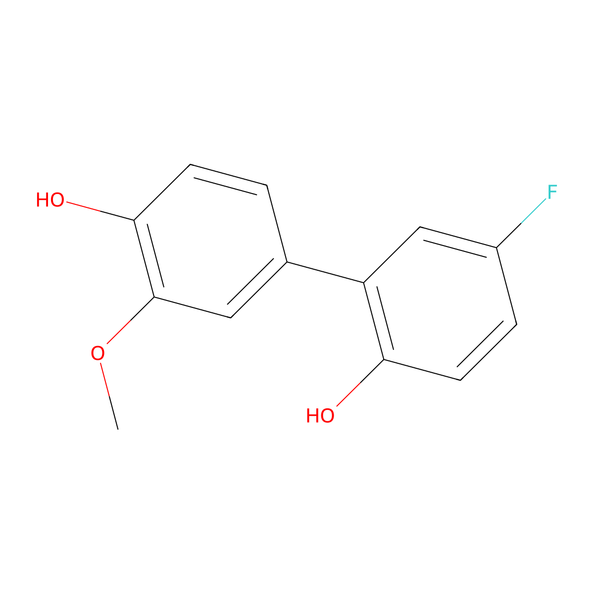 4-(5-Fluoro-2-hydroxyphenyl)-2-methoxyphenol molecular structure, CAS 1261926-84-4
