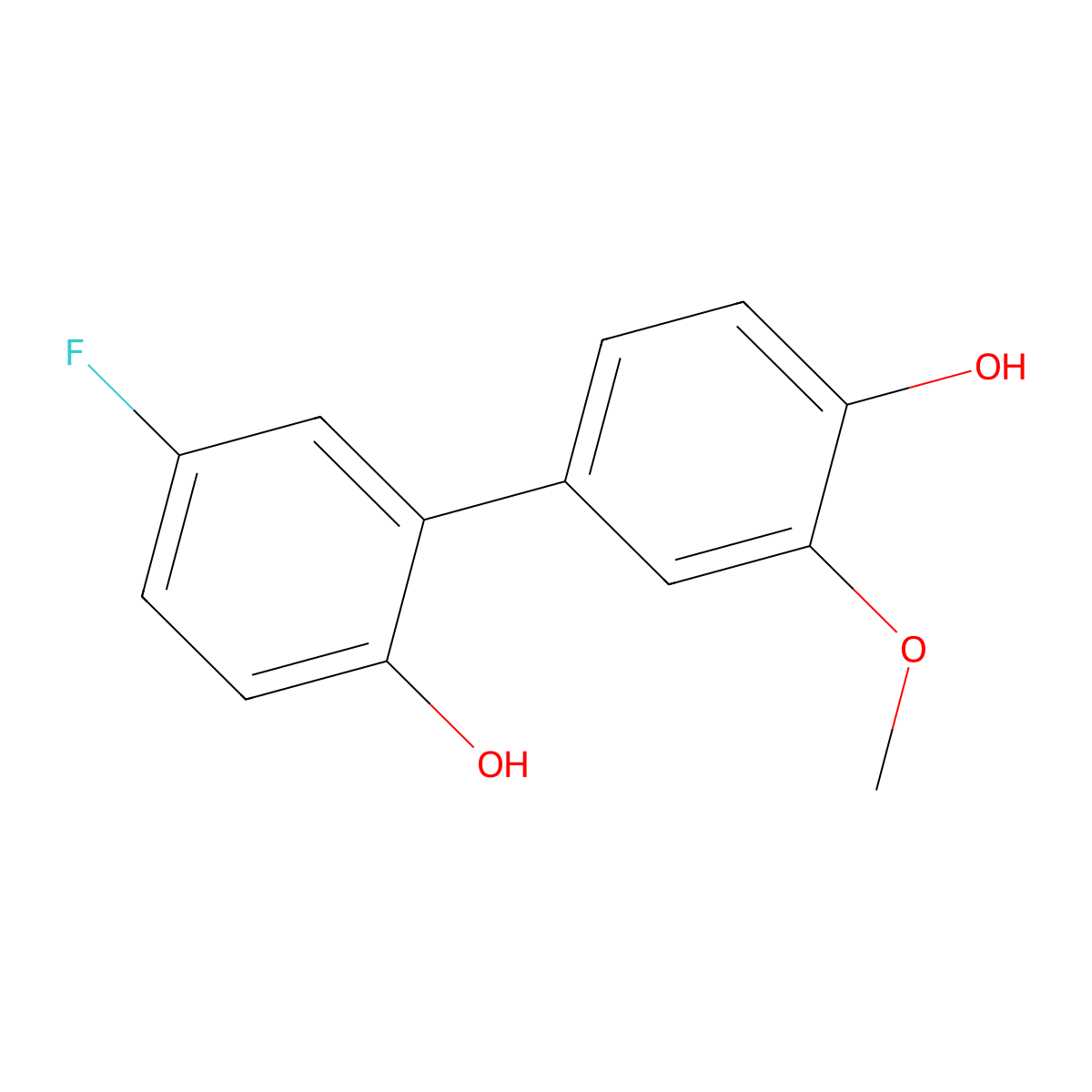 4-(5-Fluoro-2-hydroxyphenyl)-2-methoxyphenol molecular structure, CAS 1261926-84-4