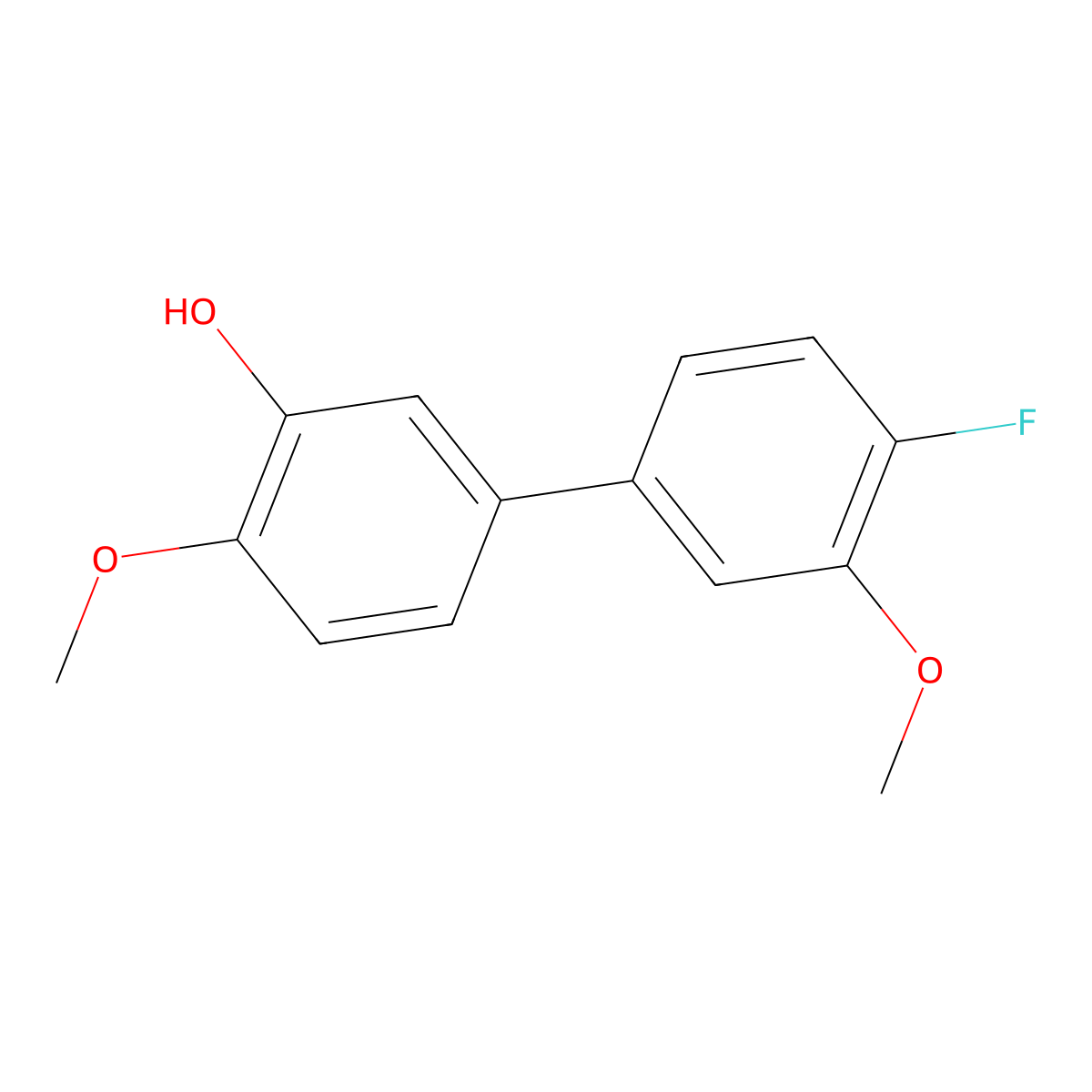 5-(4-Fluoro-3-methoxyphenyl)-2-methoxyphenol molecular structure, CAS 1261927-07-4
