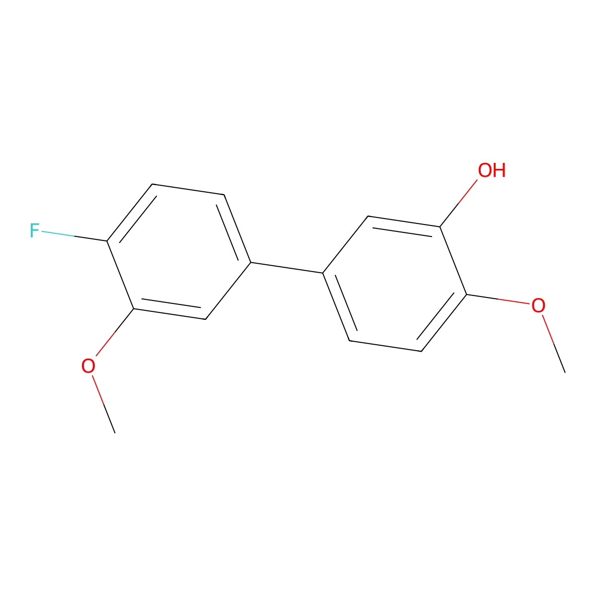 5-(4-Fluoro-3-methoxyphenyl)-2-methoxyphenol molecular structure, CAS 1261927-07-4