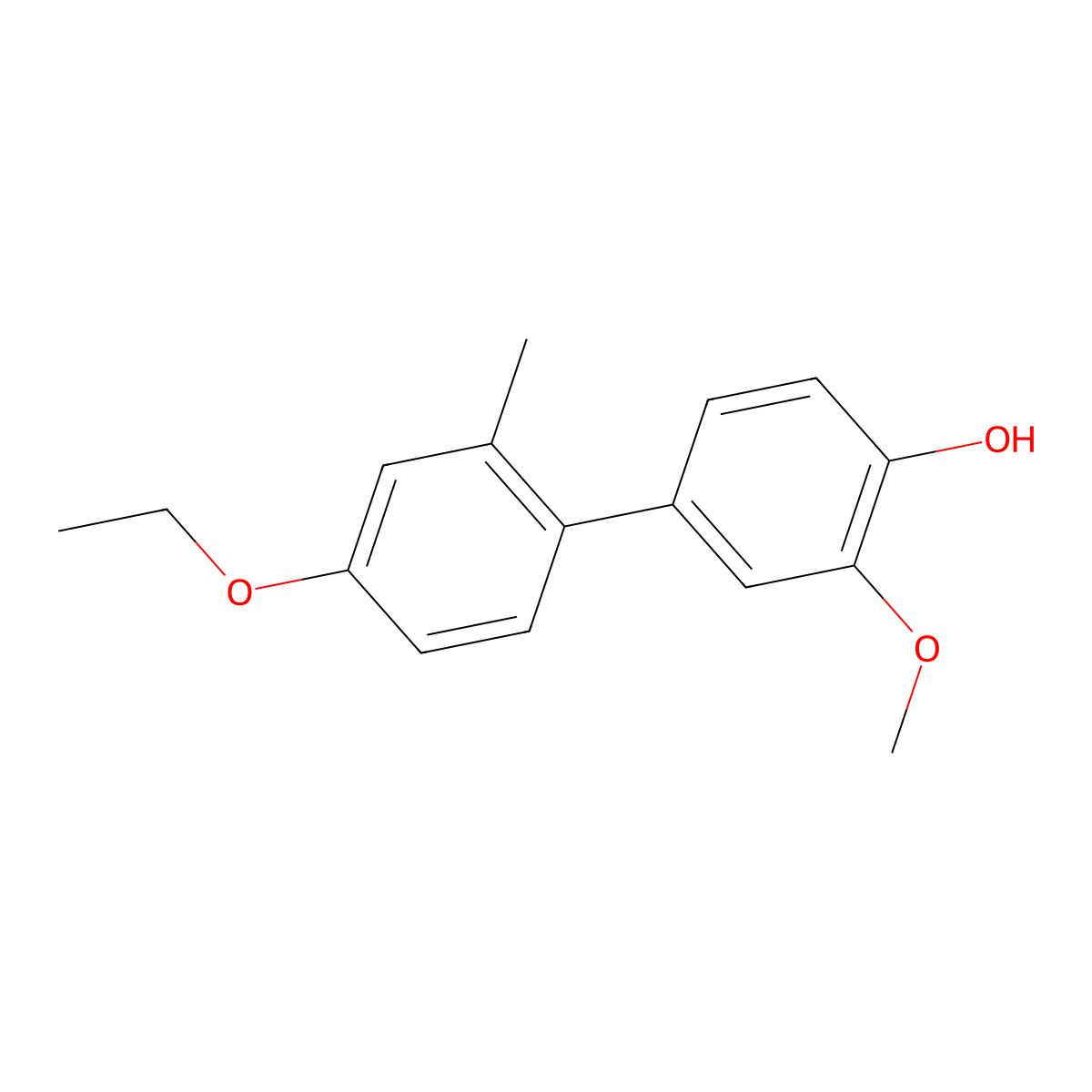 4-(4-Ethoxy-2-methylphenyl)-2-methoxyphenol molecular structure, CAS 1261927-17-6
