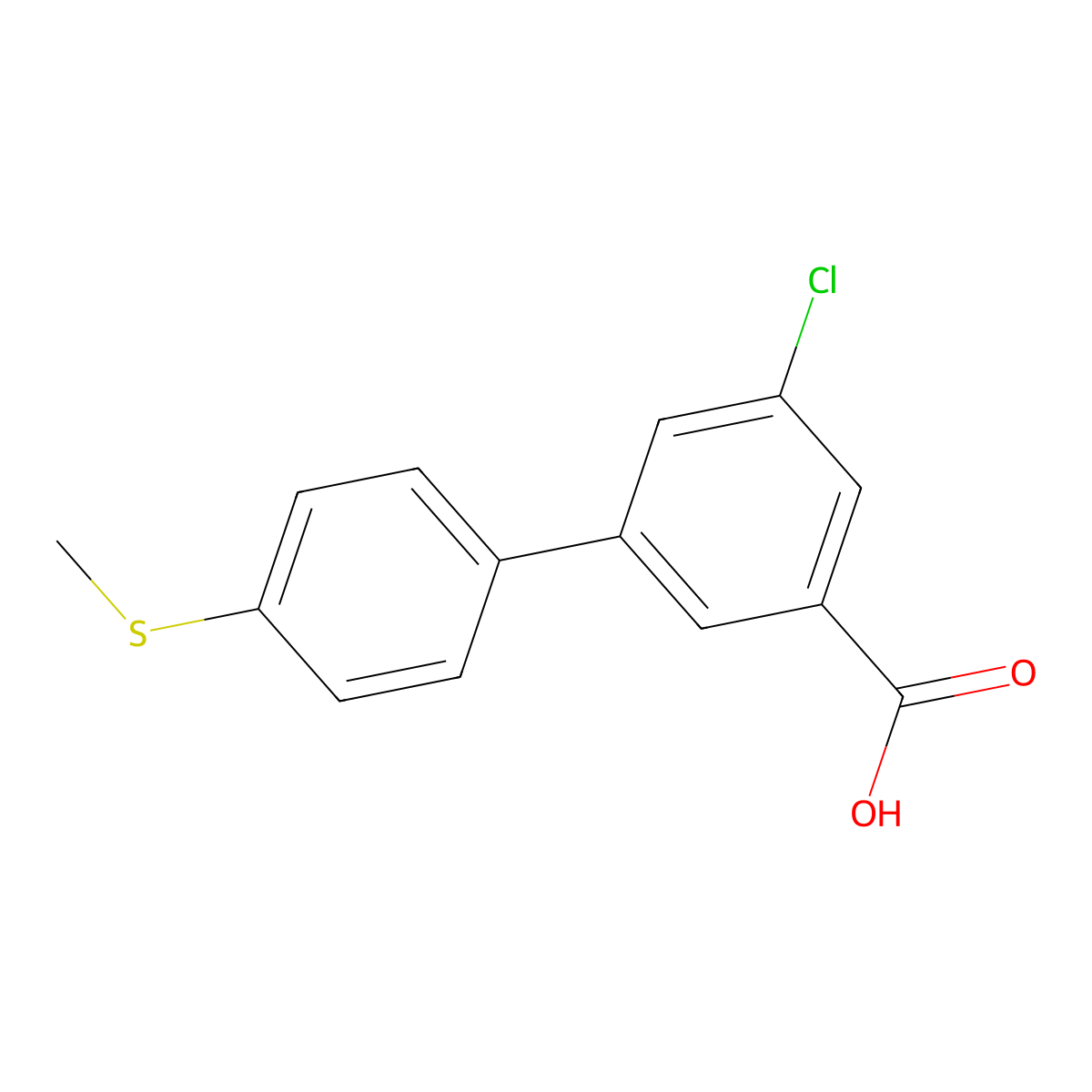 5-Chloro-3-(4-methylthiophenyl)benzoic acid molecular structure, CAS 1261927-27-8