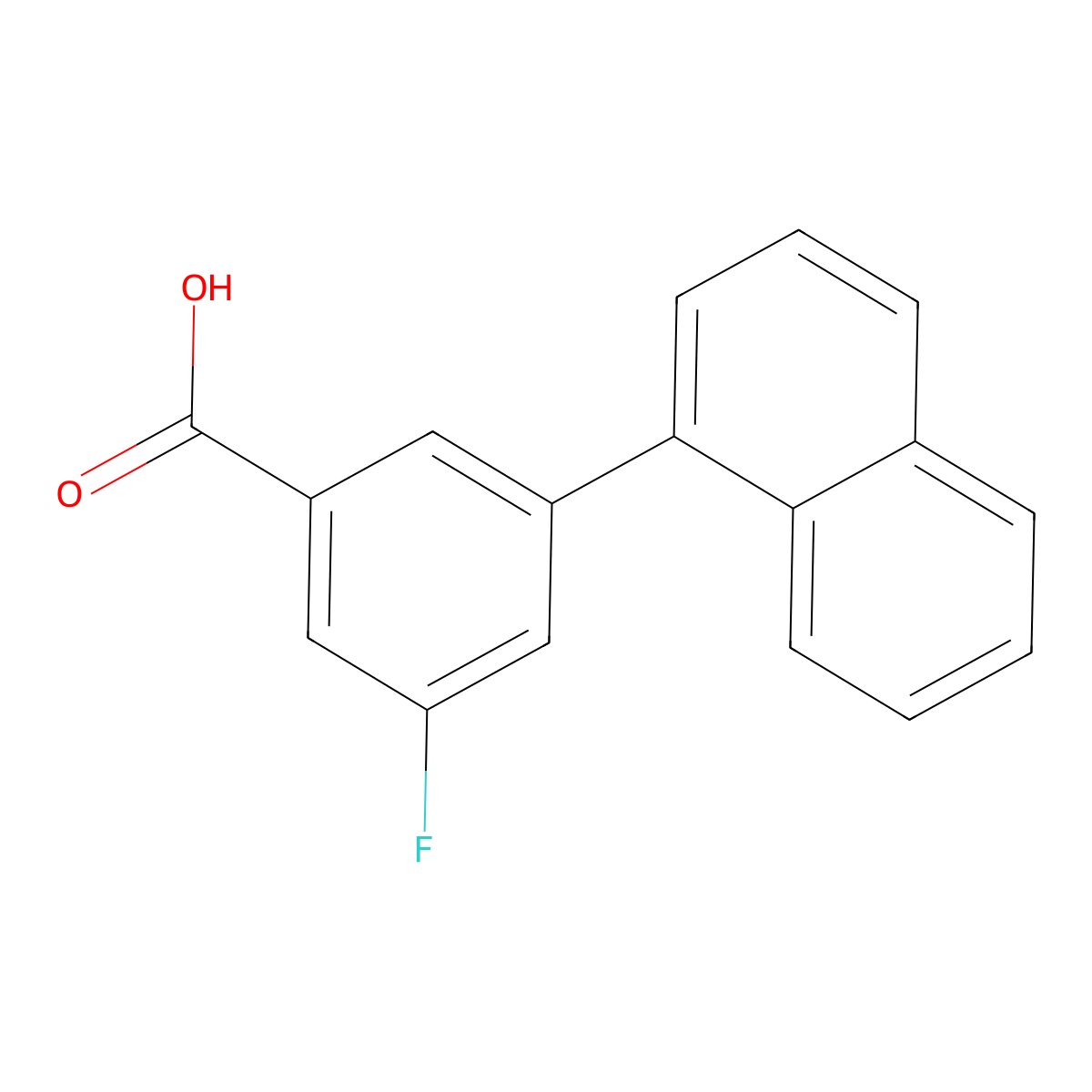 5-Fluoro-3-(naphthalen-1-yl)benzoic acid molecular structure, CAS 1261927-30-3