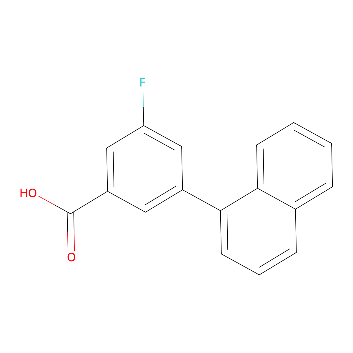 5-Fluoro-3-(naphthalen-1-yl)benzoic acid molecular structure, CAS 1261927-30-3