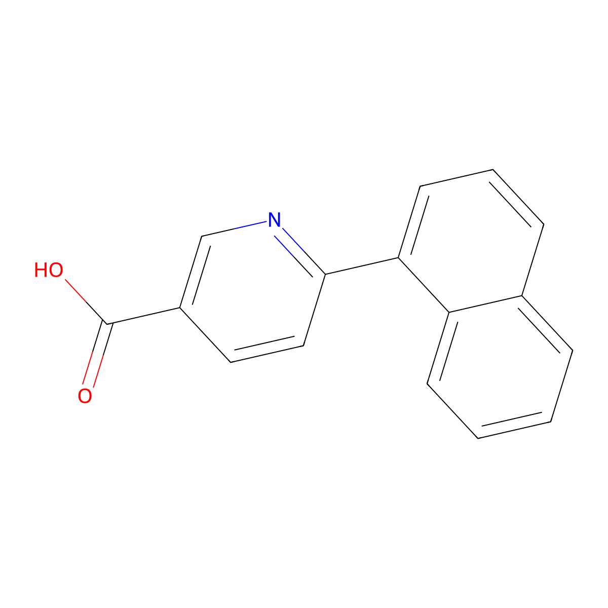 6-(Naphthalen-1-yl)nicotinic acid molecular structure, CAS 1261927-31-4