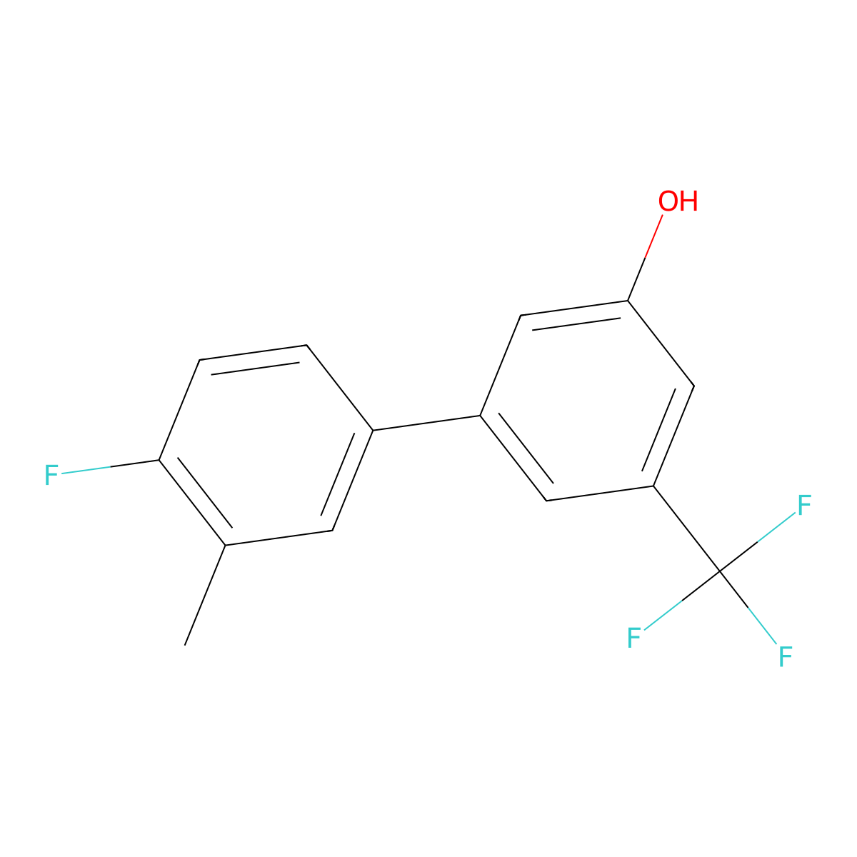 5-(4-Fluoro-3-methylphenyl)-3-trifluoromethylphenol molecular structure, CAS 1261927-59-6