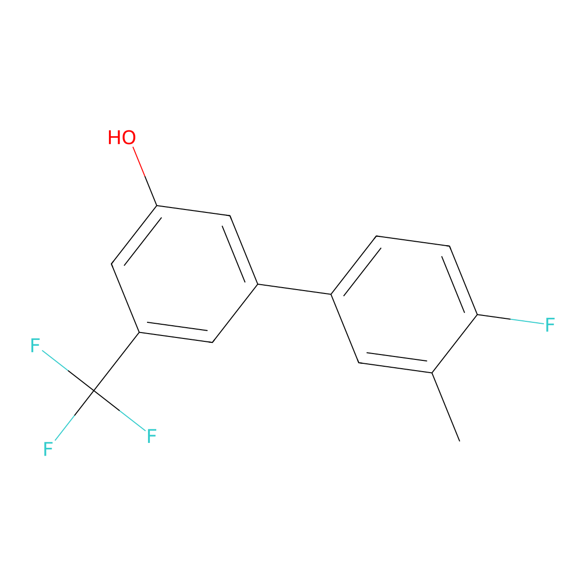 5-(4-Fluoro-3-methylphenyl)-3-trifluoromethylphenol molecular structure, CAS 1261927-59-6