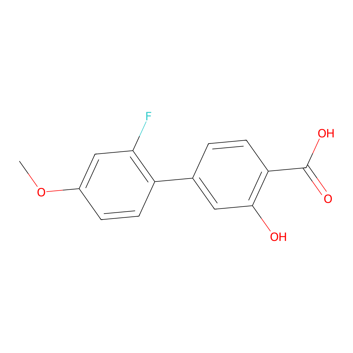4-(2-Fluoro-4-methoxyphenyl)-2-hydroxybenzoic acid molecular structure, CAS 1261927-62-1