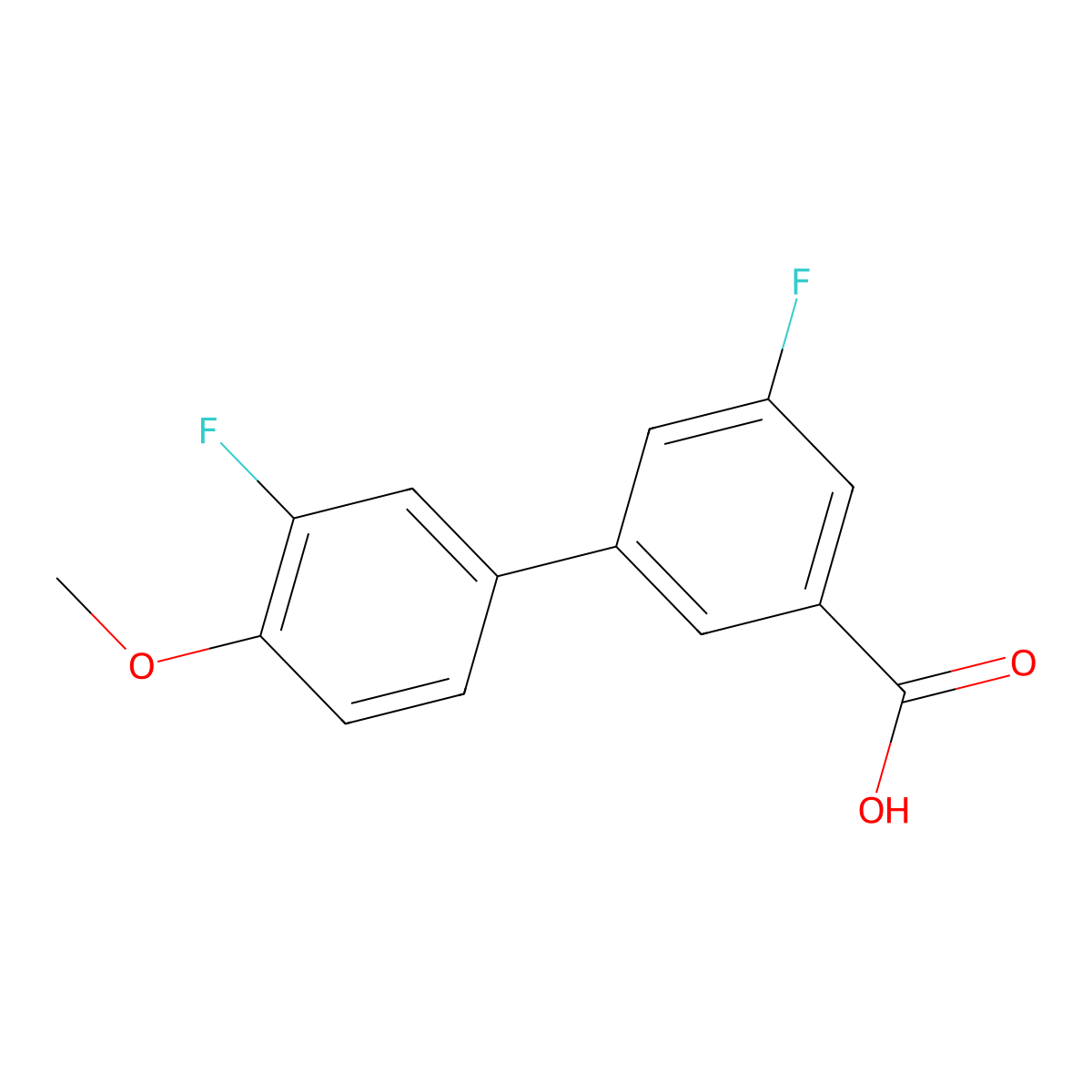 5-Fluoro-3-(3-fluoro-4-methoxyphenyl)benzoic acid molecular structure, CAS 1261927-88-1