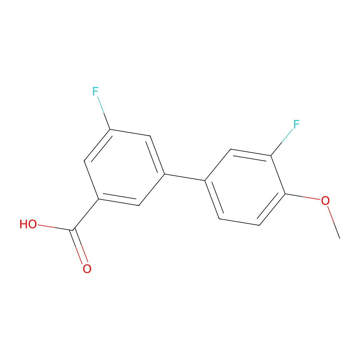5-Fluoro-3-(3-fluoro-4-methoxyphenyl)benzoic acid molecular structure, CAS 1261927-88-1