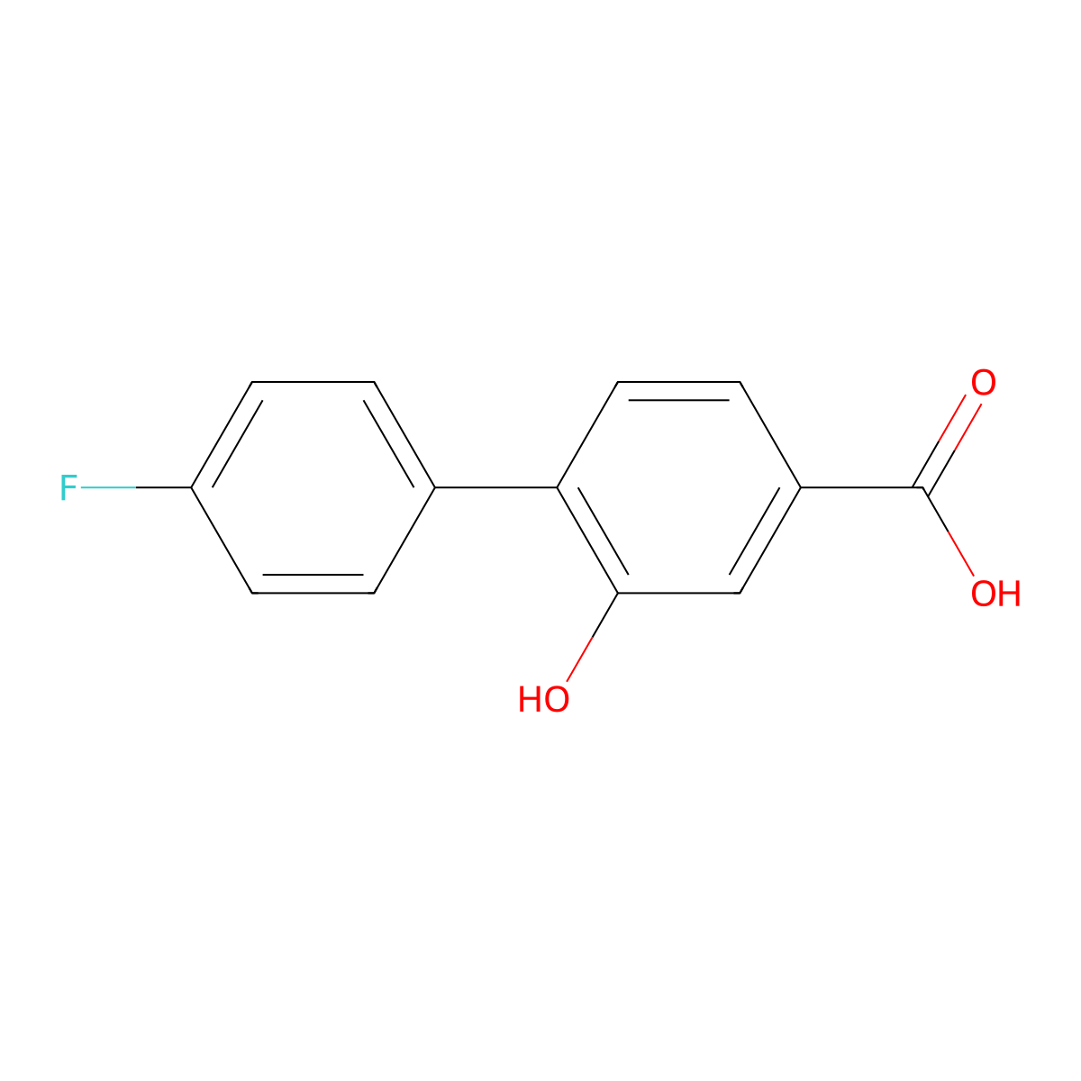 4-(4-Fluorophenyl)-3-hydroxybenzoic acid molecular structure, CAS 1261928-16-8