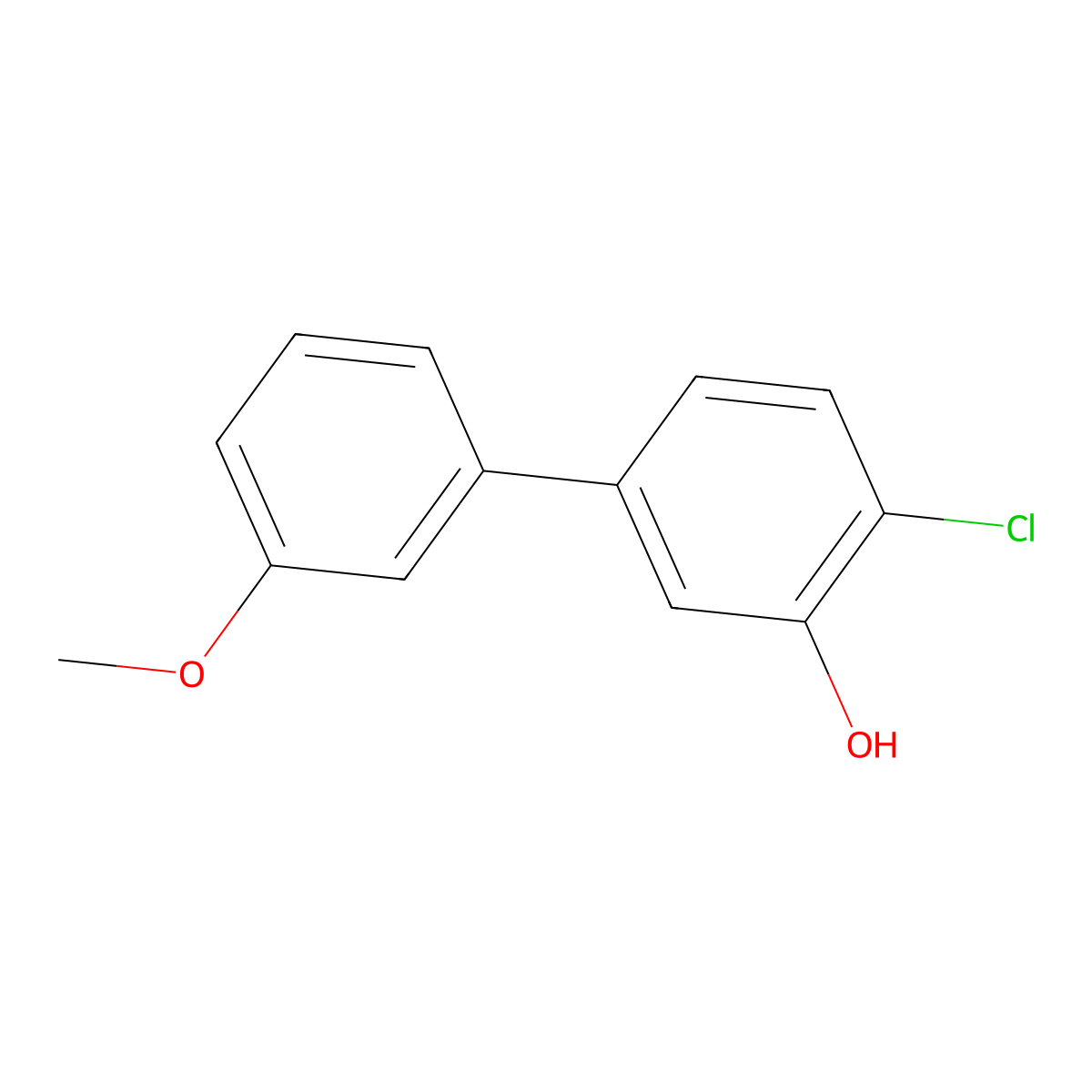 2-Chloro-5-(3-methoxyphenyl)phenol molecular structure, CAS 1261928-29-3
