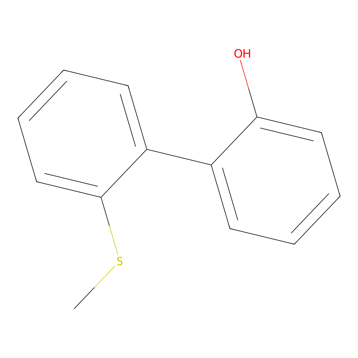 2-(2-Methylthiophenyl)phenol molecular structure, CAS 1261928-34-0