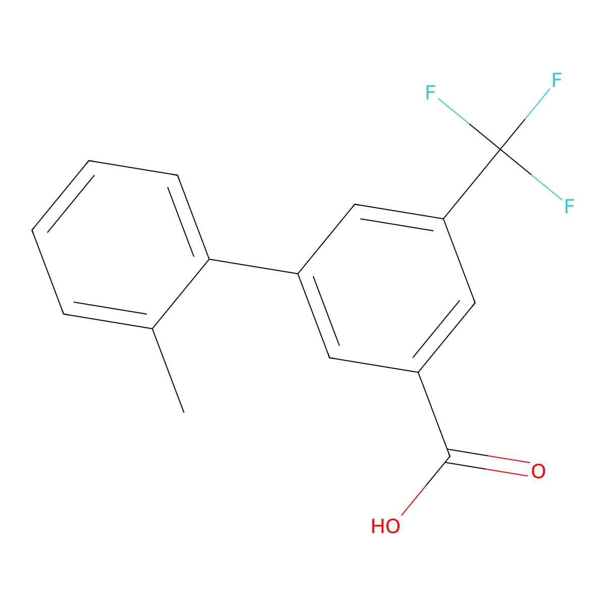 3-(2-Methylphenyl)-5-trifluoromethylbenzoic acid molecular structure, CAS 1261928-35-1