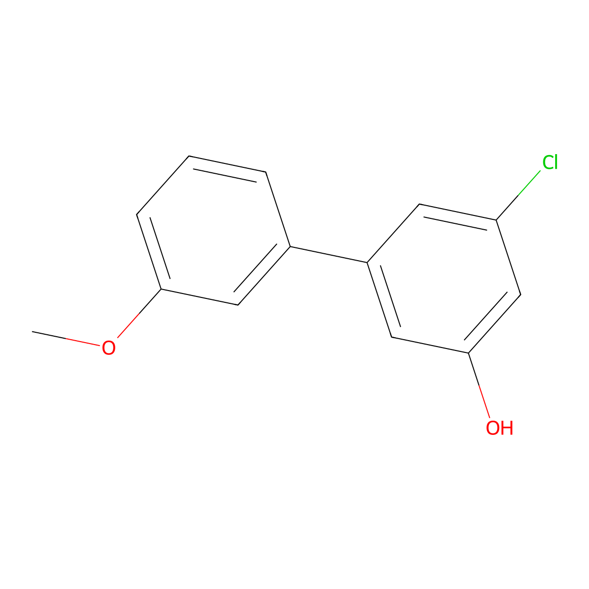 3-Chloro-5-(3-methoxyphenyl)phenol molecular structure, CAS 1261928-37-3