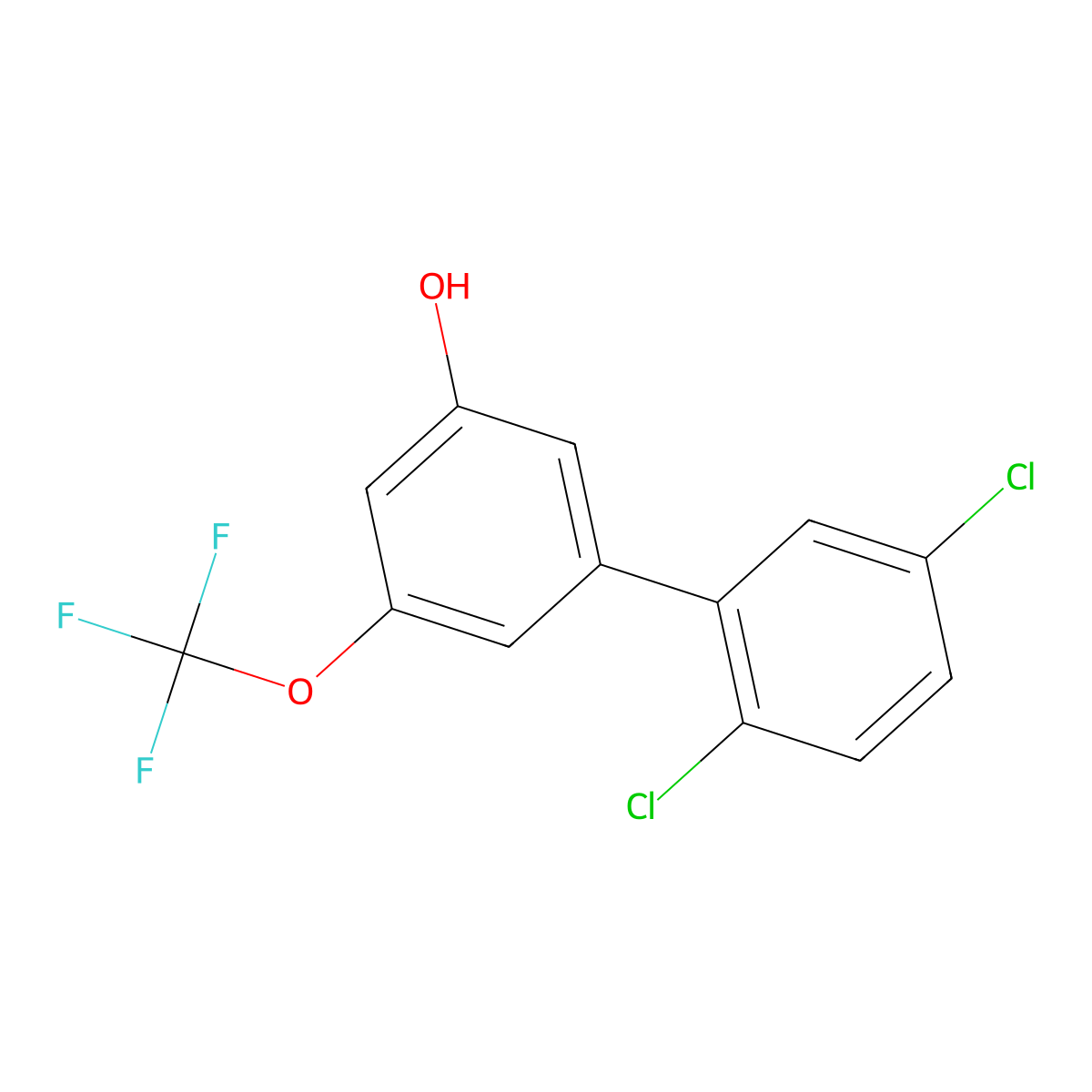 5-(2,5-Dichlorophenyl)-3-trifluoromethoxyphenol molecular structure, CAS 1261928-39-5