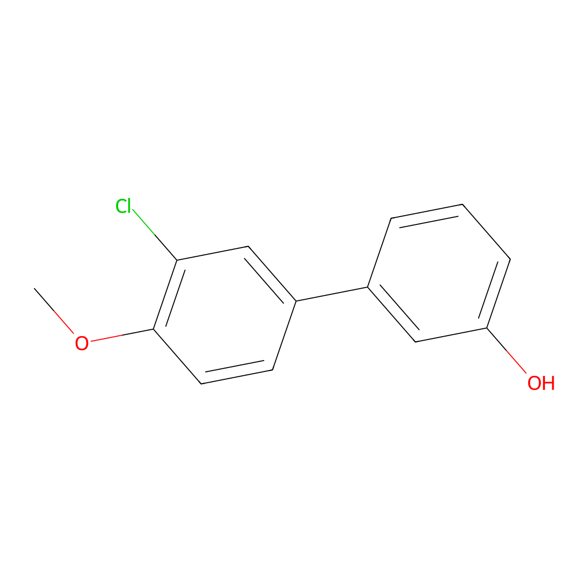 3-(3-Chloro-4-methoxyphenyl)phenol molecular structure, CAS 1261928-41-9