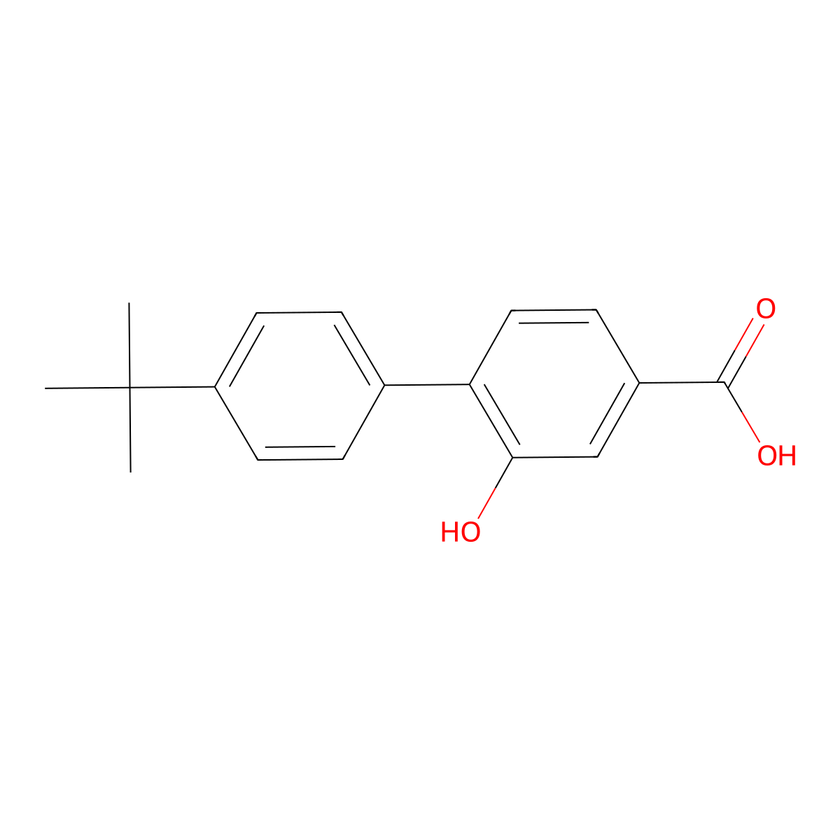 3-Hydroxy-4-(4-T-butylphenyl)benzoic acid molecular structure, CAS 1261928-54-4