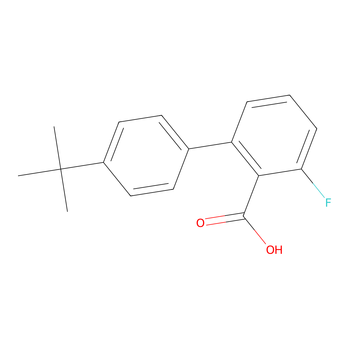 6-Fluoro-2-(4-T-butylphenyl)benzoic acid molecular structure, CAS 1261928-61-3