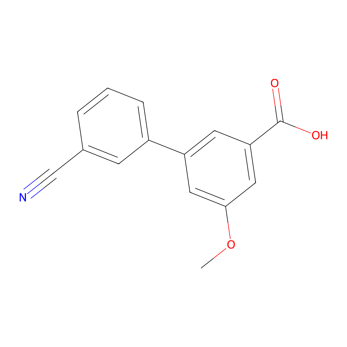 3-(3-Cyanophenyl)-5-methoxybenzoic acid molecular structure, CAS 1261928-64-6