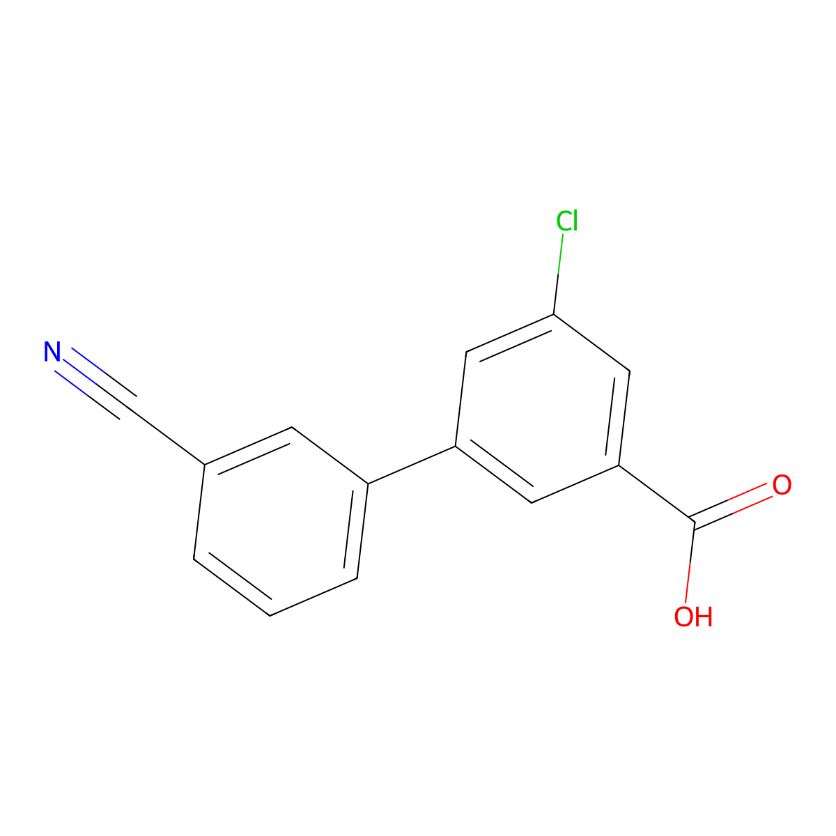 5-Chloro-3-(3-cyanophenyl)benzoic acid molecular structure, CAS 1261928-74-8
